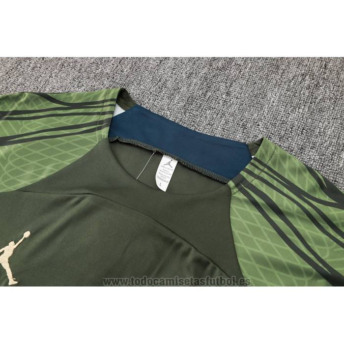 Chandal del Paris Saint-Germain Jordan Manga Corta 2024-2025 Verde - Pantalon Corto